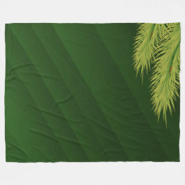 Manta Polar Diseño de hoja de palma tropical verde