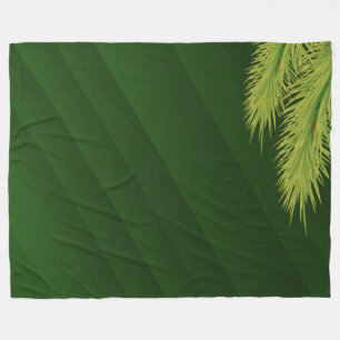 Manta Polar Diseño de hoja de palma tropical verde