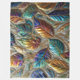 Manta Polar Diseño de hojas irlandesas inmaculadas