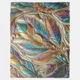 Manta Polar Diseño de hojas irlandesas inmaculadas