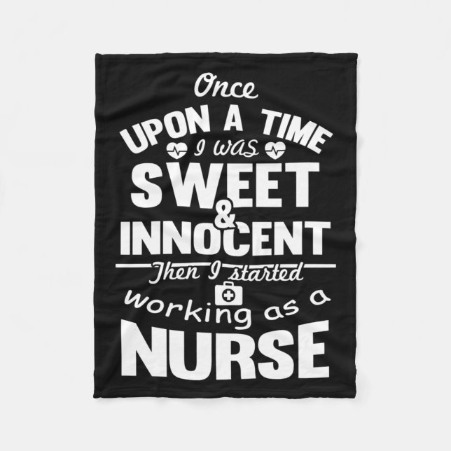 Manta Polar Diseño de ideas de regalo para enfermera divertida (Anverso)