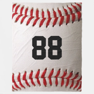 Manta Polar Diseño de jugador de béisbol con número de jersey 