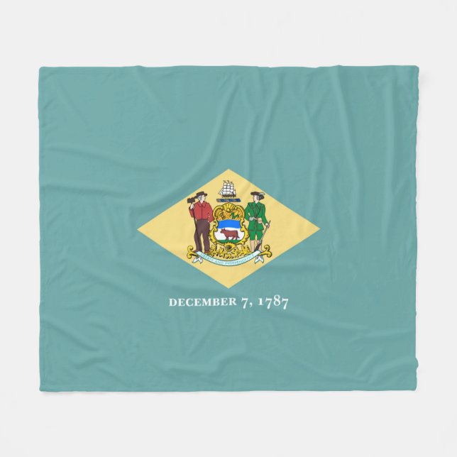 Manta Polar Diseño de la bandera de estado de Delaware (Frente (Horizontal))