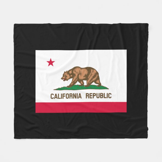 Manta Polar Diseño de la bandera del estado de California (Frente (Horizontal))