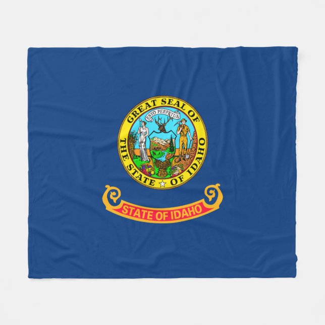 Manta Polar Diseño de la bandera del estado de Idaho (Frente (Horizontal))