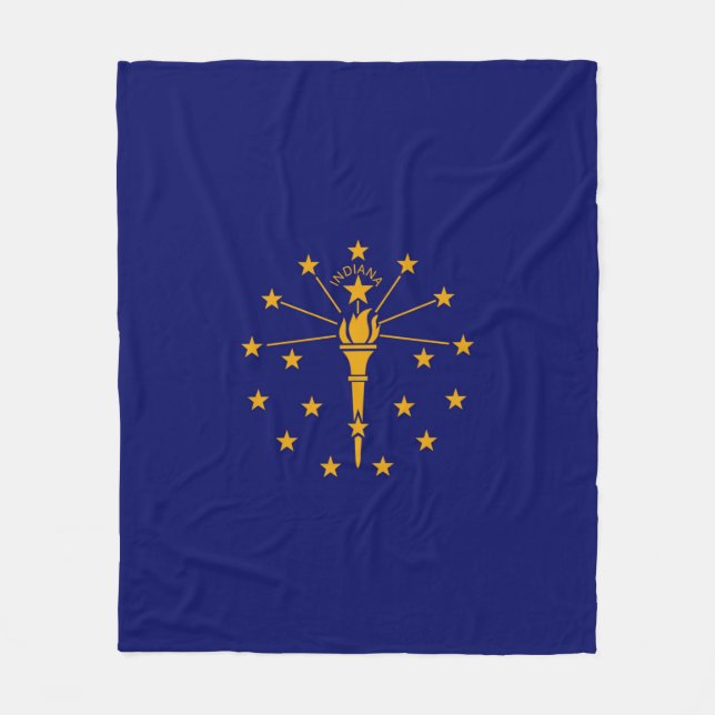 Manta Polar Diseño de la bandera del estado de Indiana (Anverso)