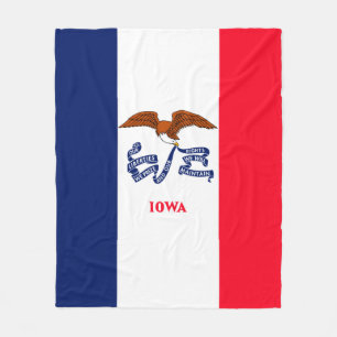 Manta Polar Diseño de la bandera del estado de Iowa