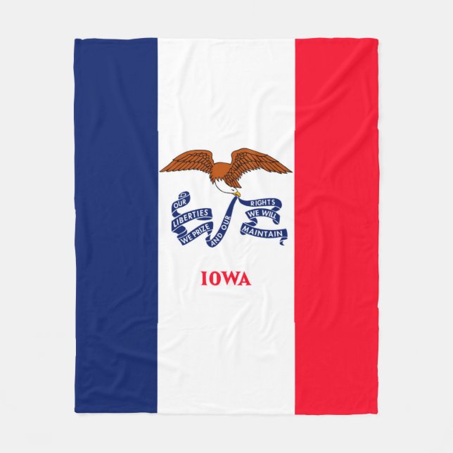 Manta Polar Diseño de la bandera del estado de Iowa (Anverso)