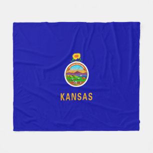 Manta Polar Diseño de la bandera del estado de Kansas