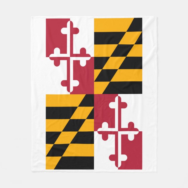 Manta Polar Diseño de la bandera del estado de Maryland (Anverso)