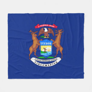 Manta Polar Diseño de la bandera del estado de Michigan