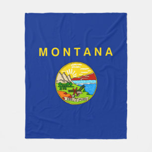 Manta Polar Diseño de la bandera del estado de Montana