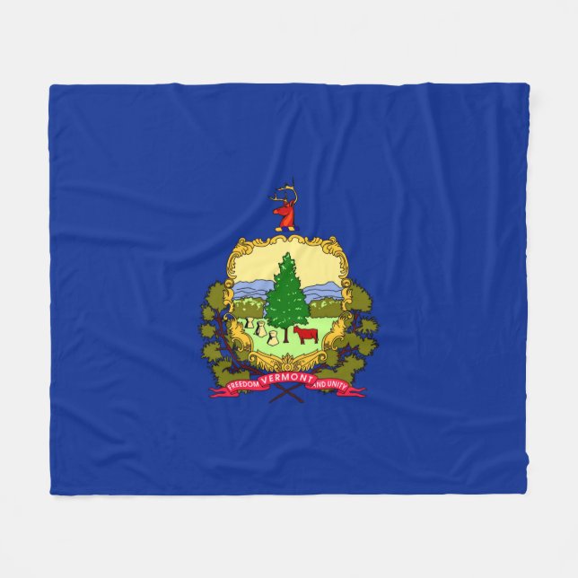 Manta Polar Diseño de la bandera del estado de Vermont (Frente (Horizontal))