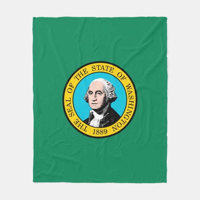Manta Polar Diseño de la bandera del estado de Washington (Anverso)
