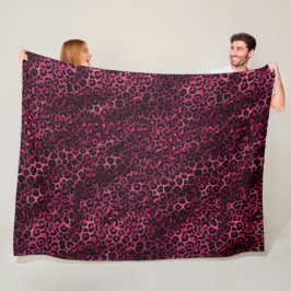 Manta Polar Diseño de la serie Leopardo Burgundy y Gold 9