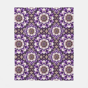 Manta Polar Diseño de Mandala Floral Ornamentado