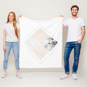 Manta Polar Diseño de mármol geométrico