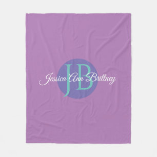 Manta Polar Diseño de moda Personalizar nombre y monograma