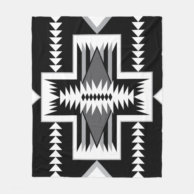 Manta Polar Diseño de Navajo - 3 mosaicos cerámicos (Anverso)