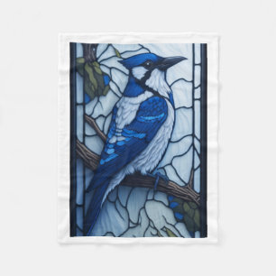 Manta Polar Diseño de pájaros azules de vidrio templado