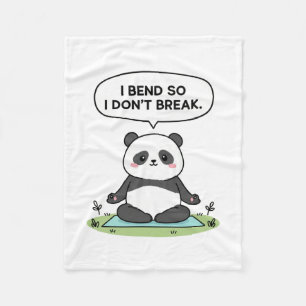 Manta Polar diseño de panda “Me doblo para no romper”