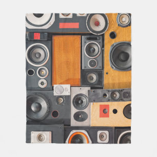Manta Polar Diseño de pared para altavoces de música retro