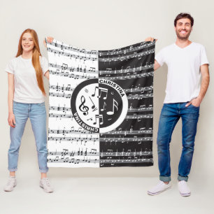 Manta Polar Diseño de partituras de música personalizado
