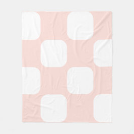 Manta Polar Diseño de patrón de cuadrado redondeado rosa paste