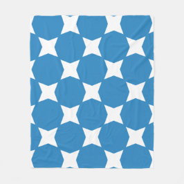 Manta Polar Diseño de patrón de estrella azul pastel real y bl