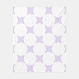 Manta Polar Diseño de patrón de estrella de blanco suave y lil