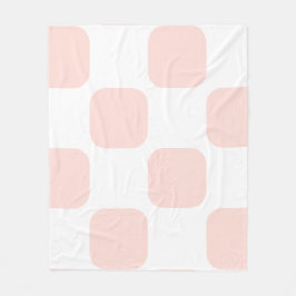 Manta Polar Diseño de patrón de redondeado cuadrado suave blan