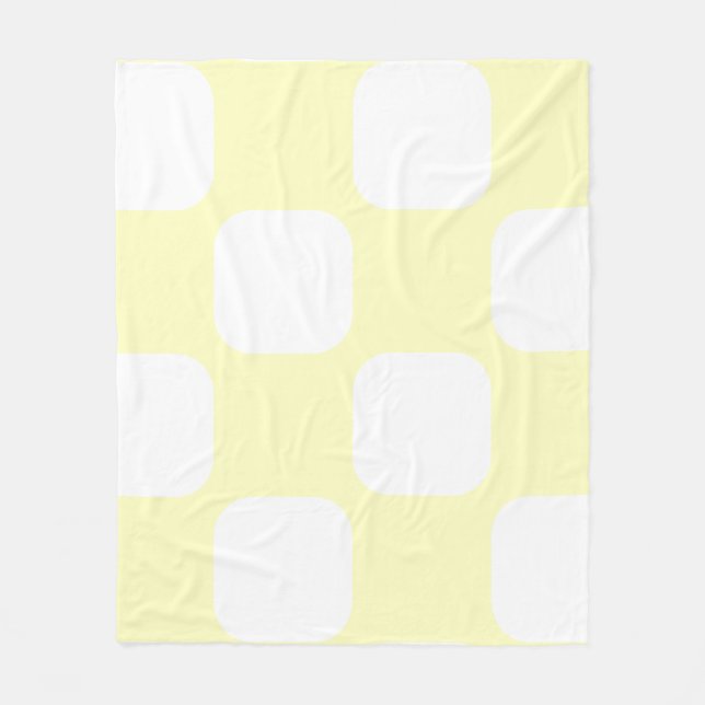 Manta Polar Diseño de patrón de redondel blando amarillo paste (Anverso)
