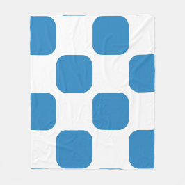 Manta Polar Diseño de patrón de Squircle azul pastel blanco y 