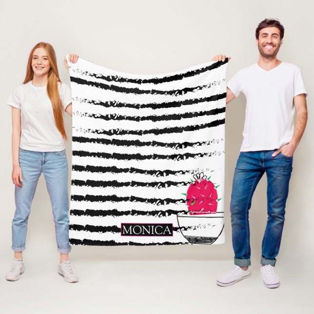 Manta Polar Diseño de patrones de Cactus rosado (In situ)