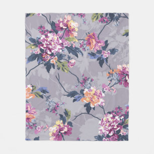 Manta Polar diseño de patrones de flores ilustraciones textile