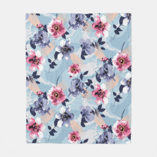 Manta Polar diseño de patrones de flores ilustraciones textile