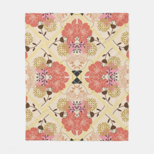 Manta Polar Diseño de patrones vintage sin fisuras florales.