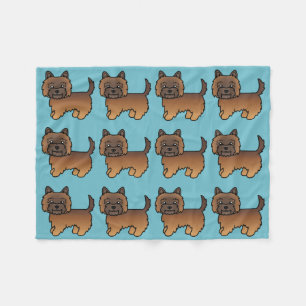Manta Polar Diseño de perro de dibujos animados Terrier Cairn 