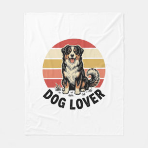 Manta Polar Diseño de perro lindo grabado vintage amante de pe
