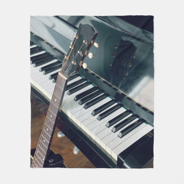 Manta Polar Diseño de piano de bonito (Anverso)