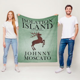 Manta Polar Diseño de pista de ciervo de la isla de aislamient