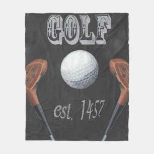 Manta Polar Diseño de pizarra de Chalkboard Vintage Golf