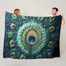 Diseño de plumas de pavo real azules de acantilado