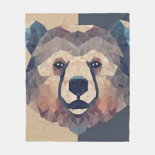 Manta Polar Diseño de polos bajos en la cabeza del oso