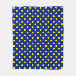 Manta Polar Diseño de puntos de polka amarillo azul