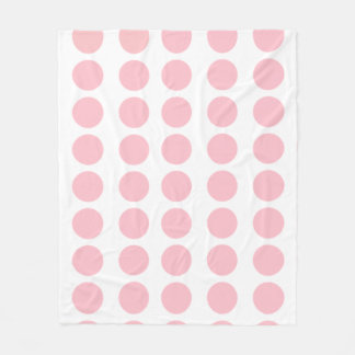 Manta Polar Diseño de puntos rosados de polka
