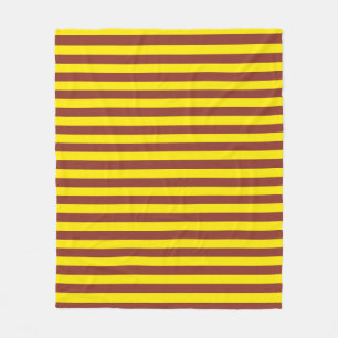 Manta Polar Diseño de rayas amarillas y marrones