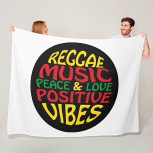 Manta Polar Diseño de reggae con declaraciones y citas positiv
