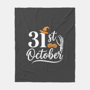 Manta Polar Diseño de sombrero de bruja de calabaza del 31 de