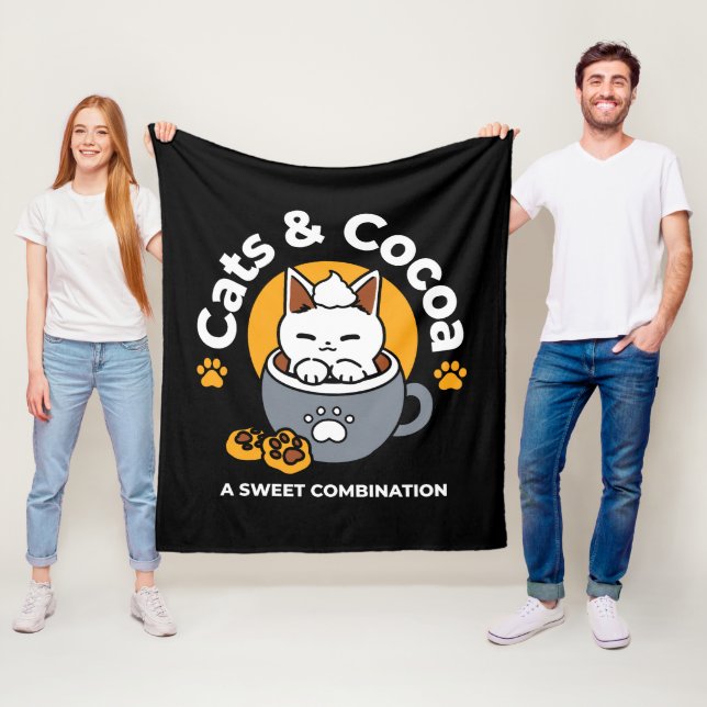 Manta Polar Diseño de tazas navideñas con acogedoras galletita (In situ)